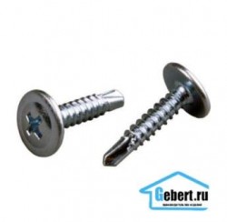 Саморез 4.2 x 19 с прессшайбой, белый сверло